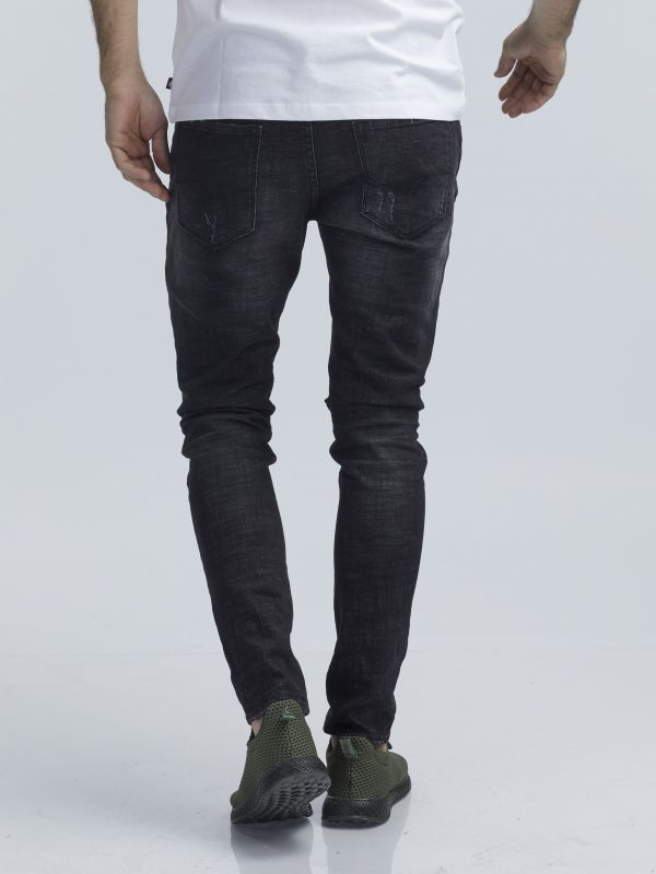 סקיני שחור משופשף