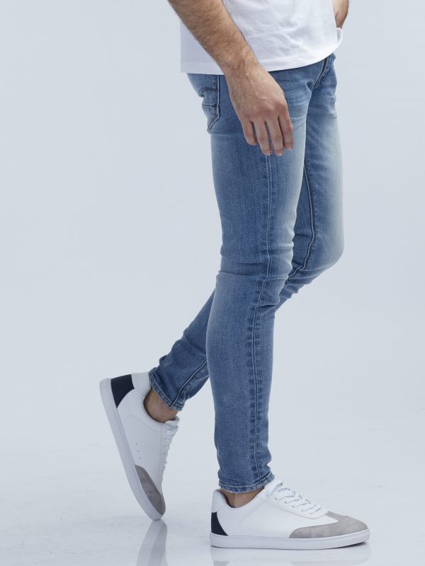 MARTIN ג’ינס סקיני בהיר משופשף