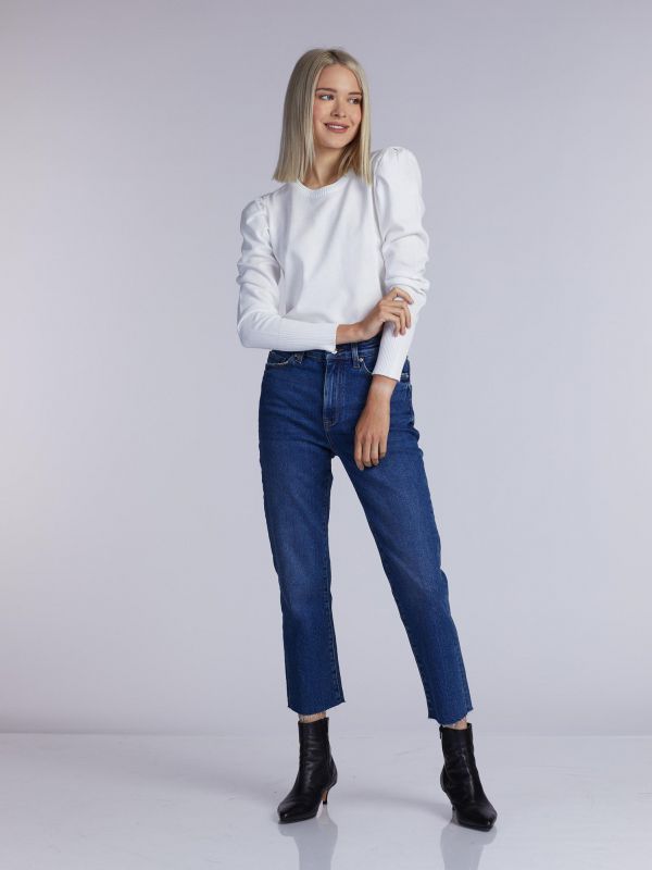 מכנסי ג’ינס LOLA כחולים גזרת 7/8 לנשים