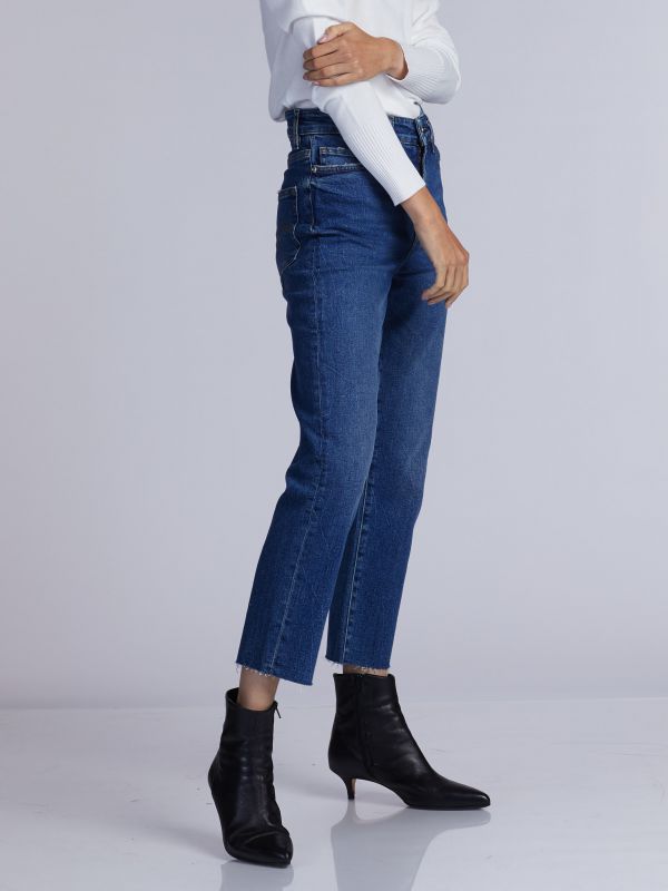 מכנסי ג’ינס LOLA כחולים גזרת 7/8 לנשים