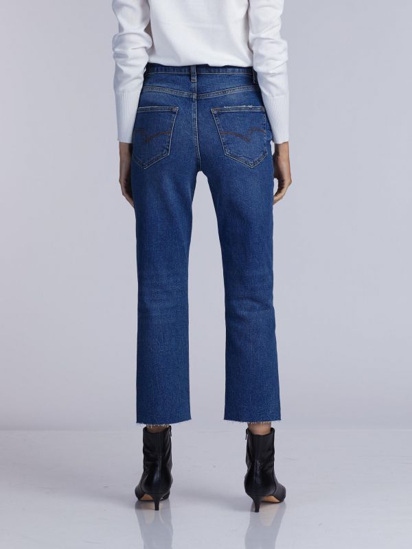 מכנסי ג’ינס LOLA כחולים גזרת 7/8 לנשים