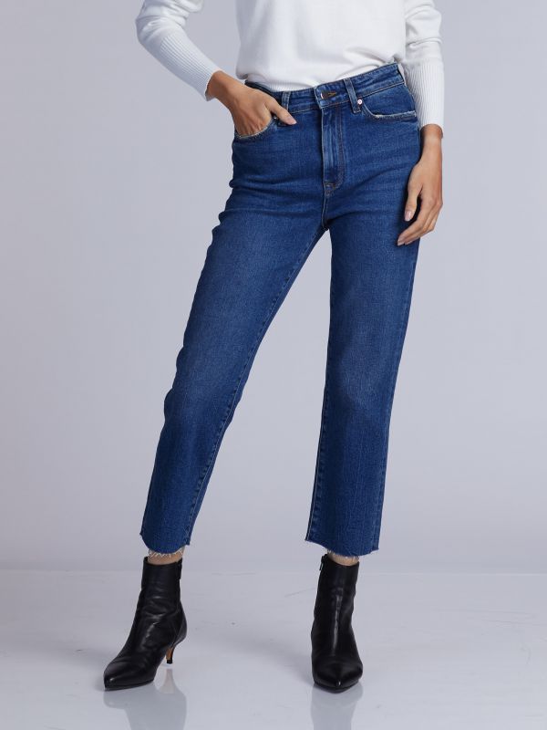 מכנסי ג’ינס LOLA כחולים גזרת 7/8 לנשים