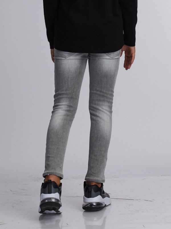 ג’ינס ג’וג אפור קרעים