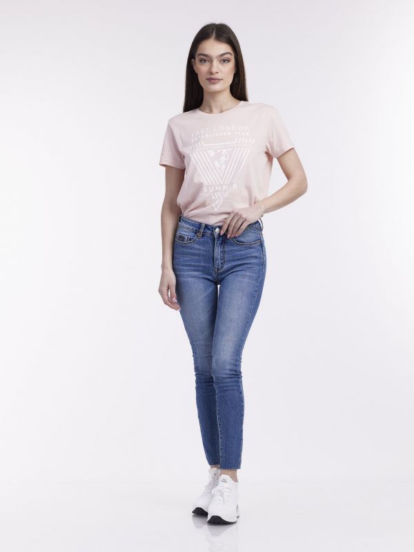 ג’ינס PEARL עם קרעים לבנים