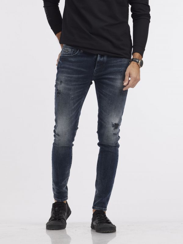 מכנסי ג’ינס MARTIN כחול עם קרעים לגברים