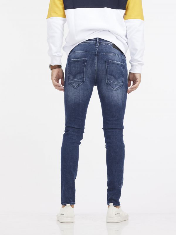 מכנסי ג’ינס MARTIN כחול בהיר עם קרעים לגברים