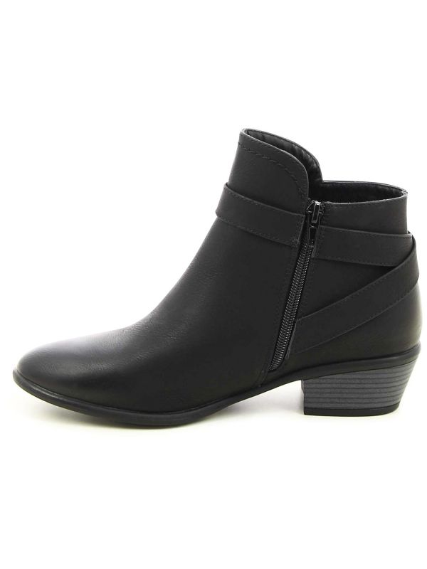 מגפוני עקב עם רצועה מצטלבת ואבזם