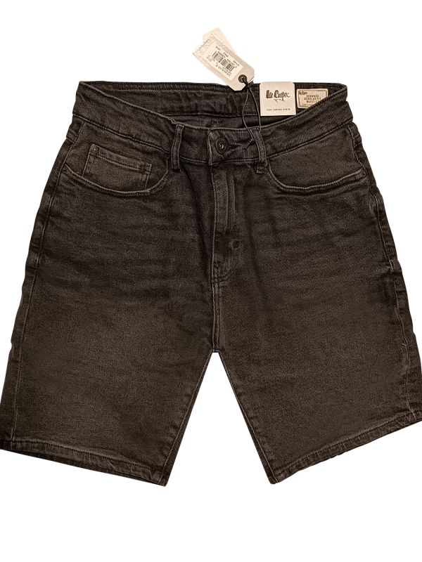 מכנסי ברמודה ג’ינס שחור לגברים