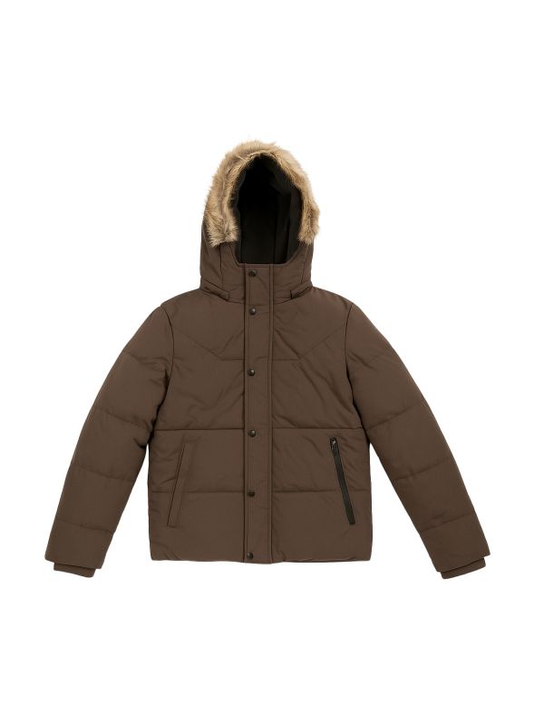 מעיל עם כובע פרווה