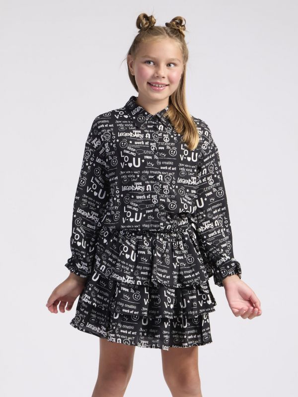 חולצה ארוכה עם הדפס מדליק