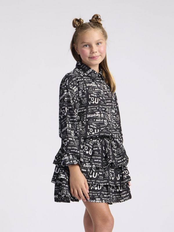 חולצה ארוכה עם הדפס מדליק