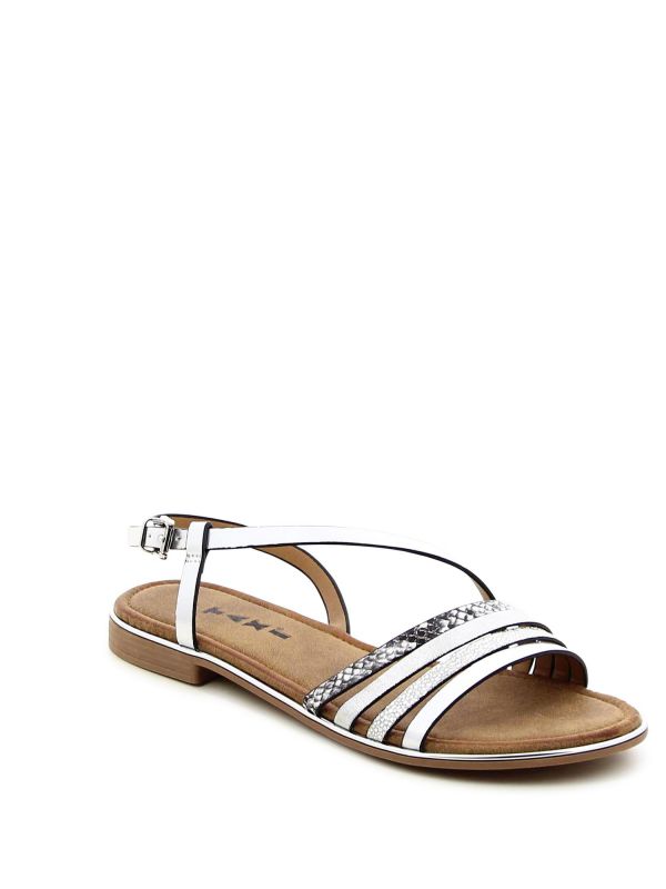 סנדלים אופנתיים עם רצועות פסים