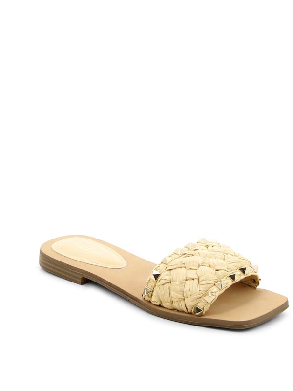 כפכפים שטוחים לנשים עם רצועה קלועה