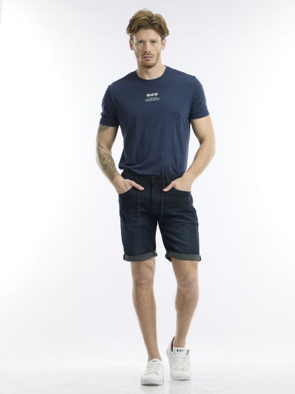 ג’ינס ברמודה כחול שחור