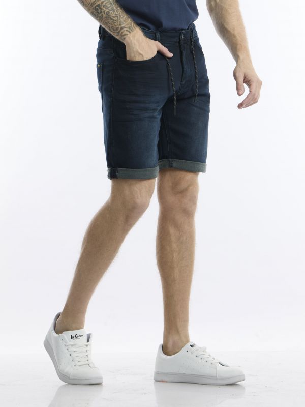 ג’ינס ברמודה כחול שחור