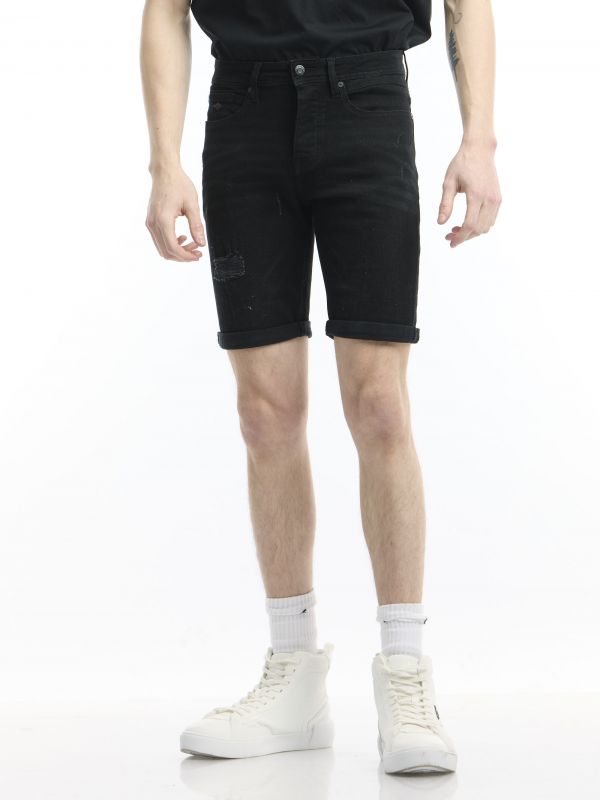 ג’ינס שחור קצר קלאסי