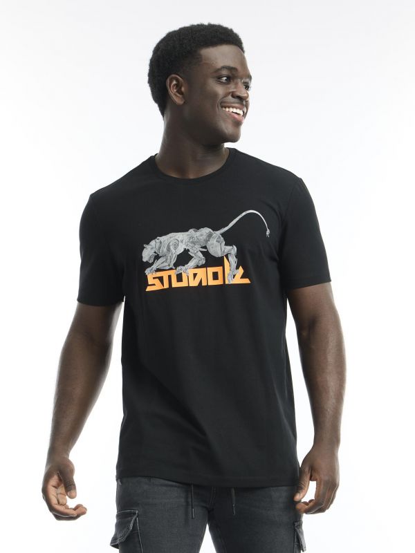 טי שירט עם הדפס נמר