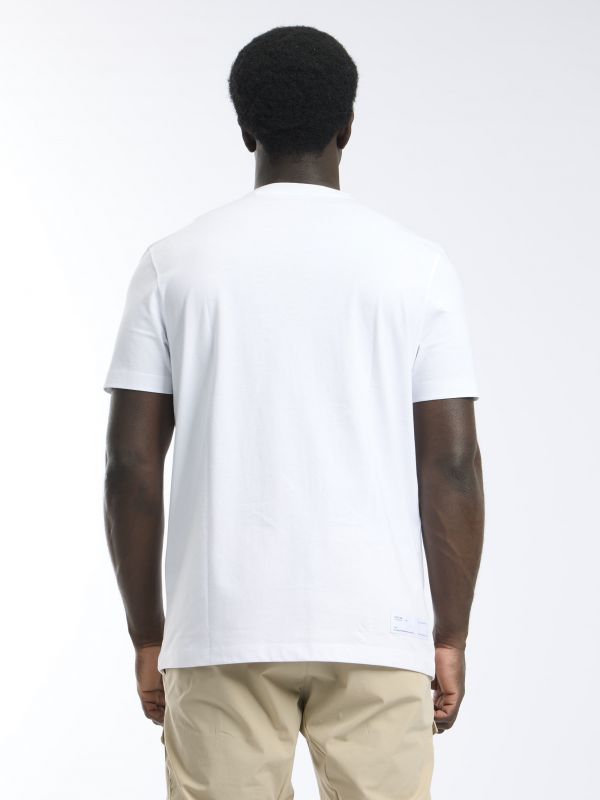 טי שירט עם הדפס נאון מאונך