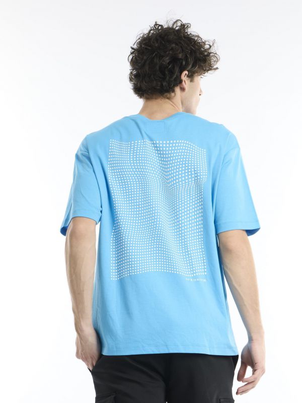 חולצת טי קצרה עם הדפס נקודות אחורי