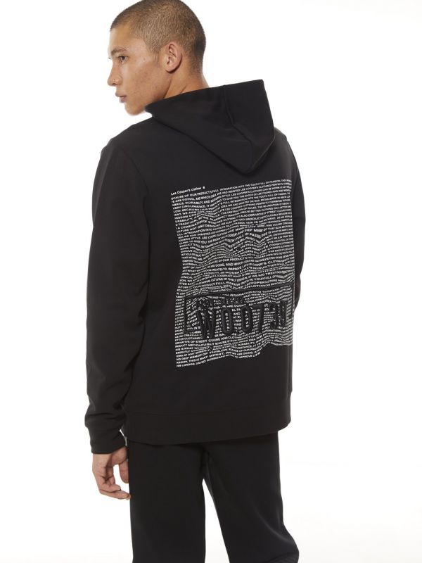 קפוצ’ון עם הדפס מרובע אחורי