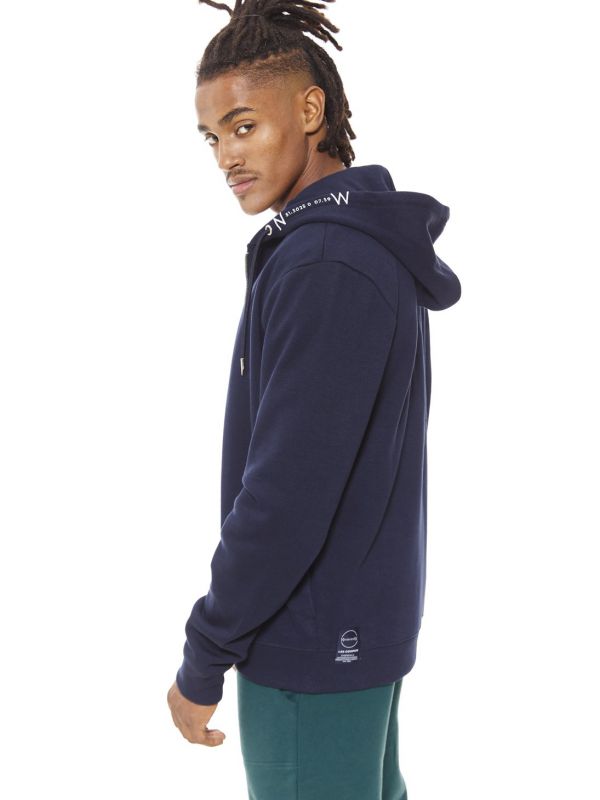 סווטשירט עם קפוצ’ון ורוכסן לגברים