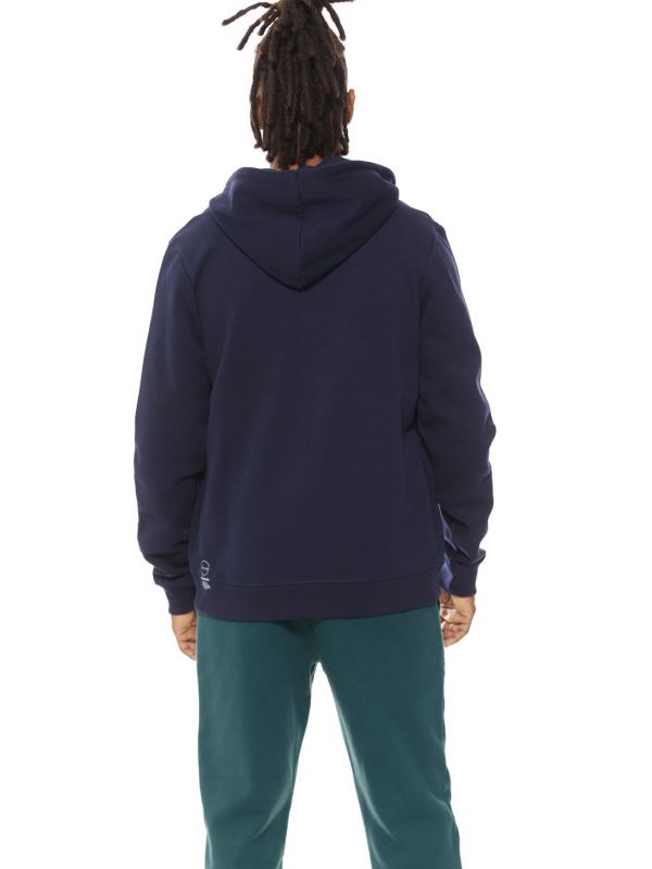 סווטשירט עם קפוצ’ון ורוכסן לגברים