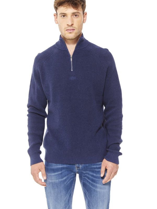 סריג לגברים עם חצי רוכסן