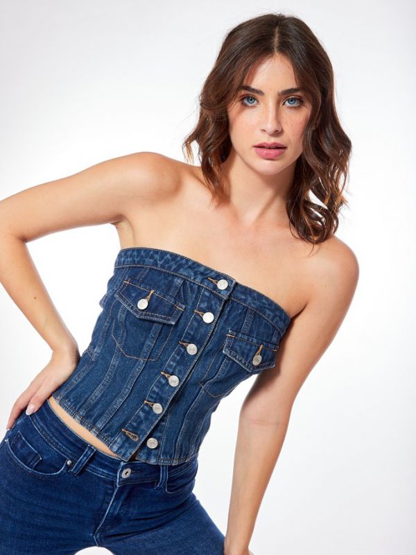 מחוך ג’ינס סטרפלס