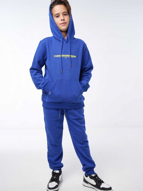 סווטשירט עם הדפס וקפוצ’ון