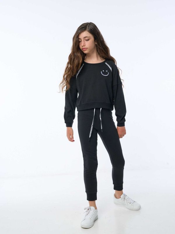 טופ רגלן עם סמיילי