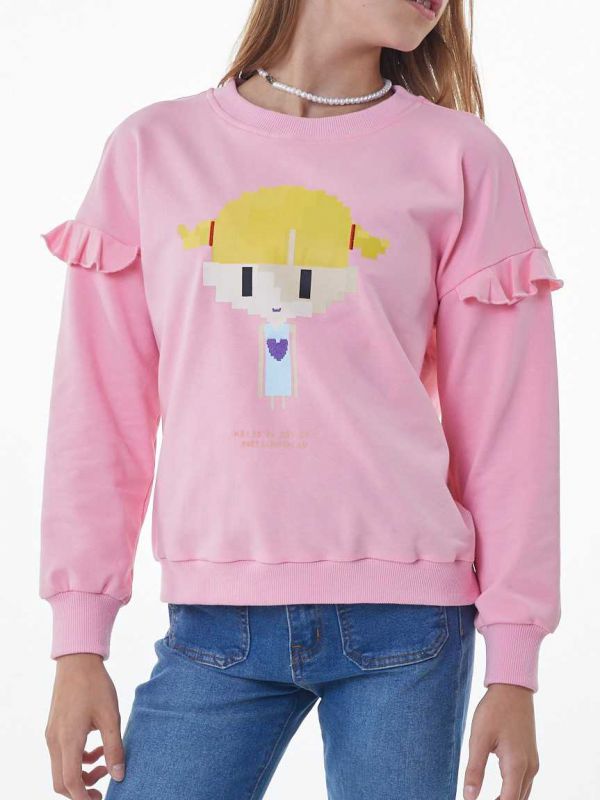 טי שירט ארוכה עם הדפס