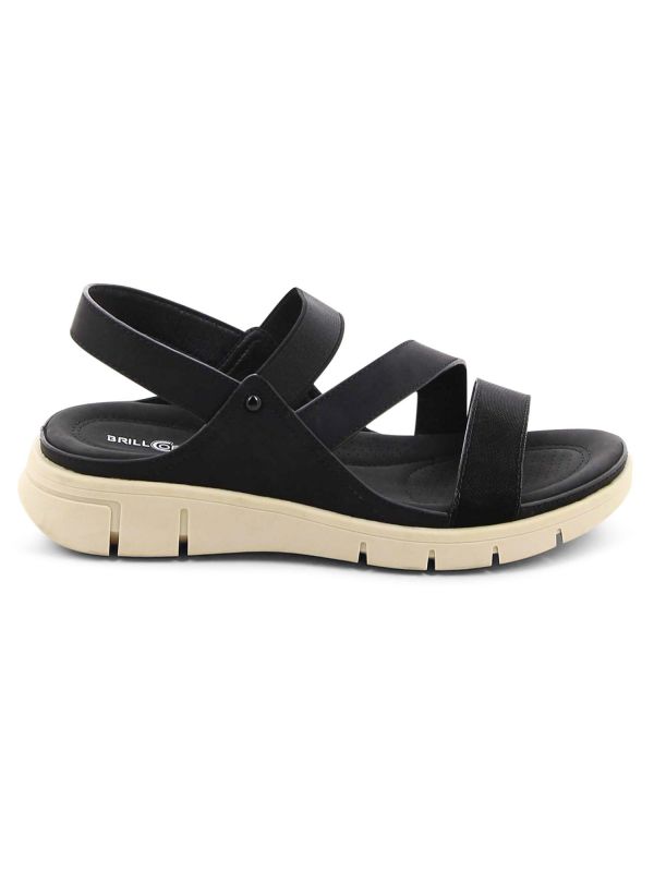 סנדלים אלסטיים עם רצועות אלכסוניות לנשים