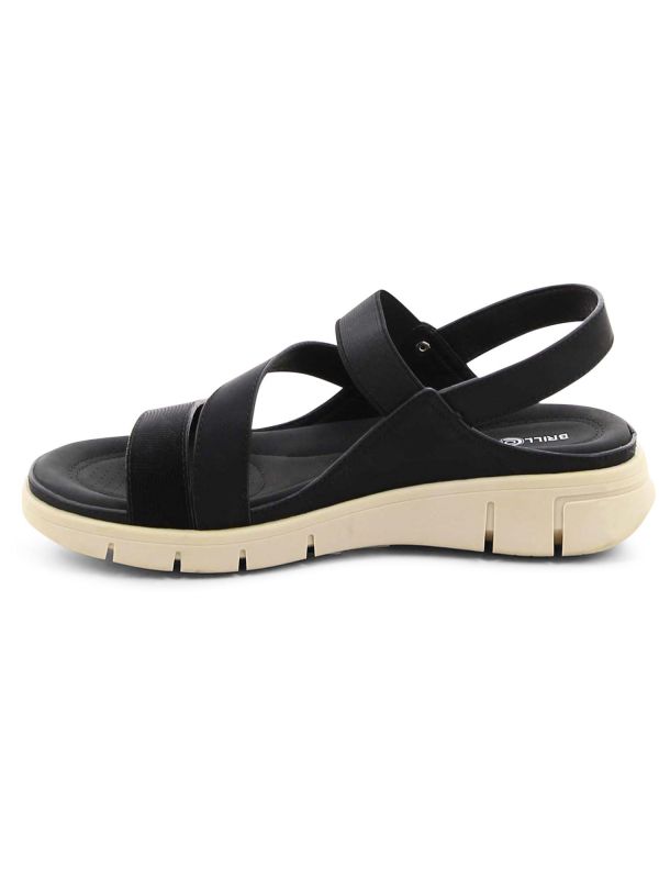 סנדלים אלסטיים עם רצועות אלכסוניות לנשים