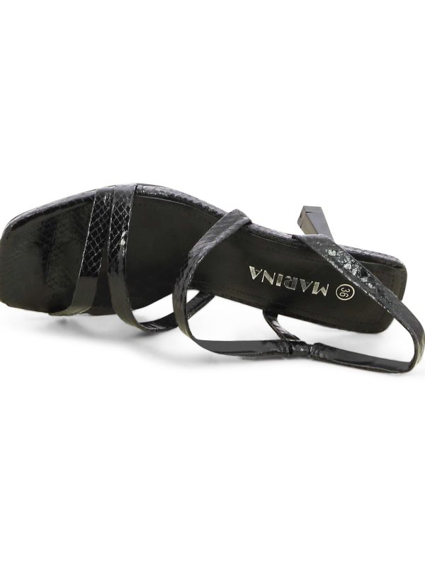 סנדלי עקב דוגמת נחש לנשים