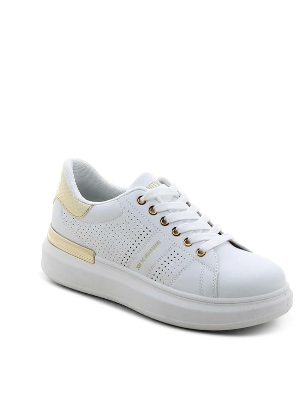 נעלי סניקרס עם חלק אחורי מוזהב