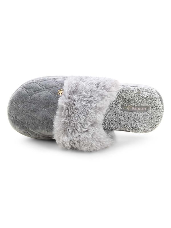 נעלי בית עם פרווה