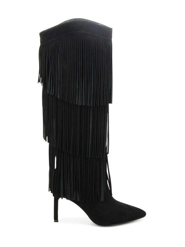 מגפיים מעוצבים עם פרנזים