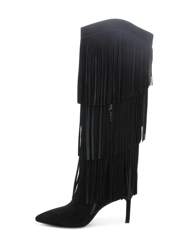 מגפיים מעוצבים עם פרנזים