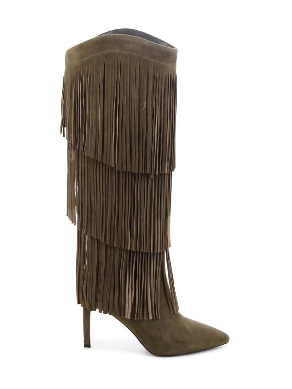 מגפיים מעוצבים עם פרנזים