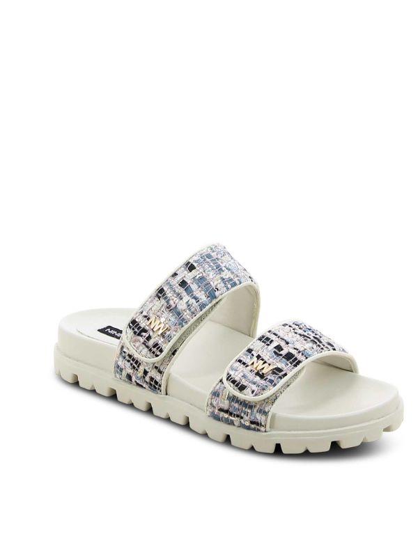 כפכפי רצועות טוויד לנשים