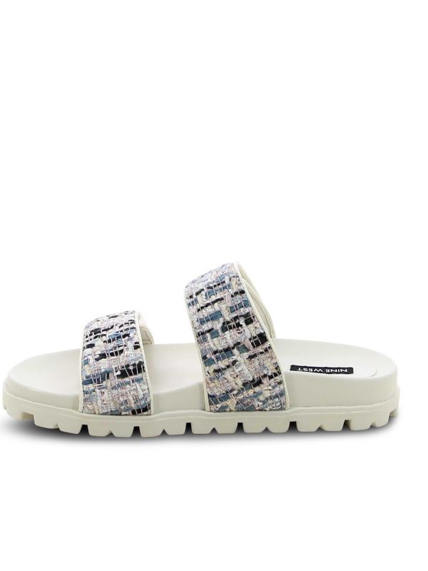 כפכפי רצועות טוויד לנשים