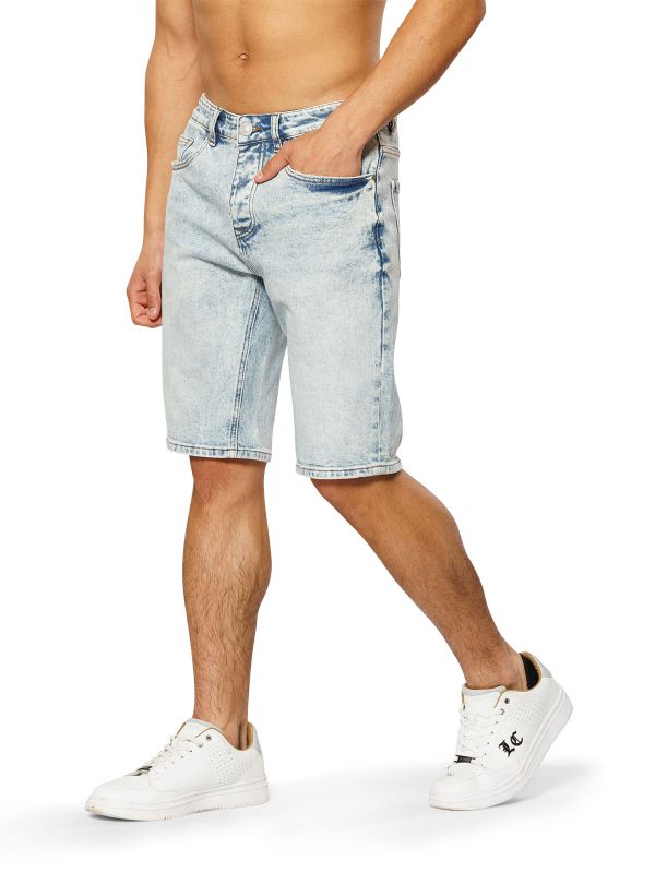 ג’ינס ברמודה כחול בהיר לגברים