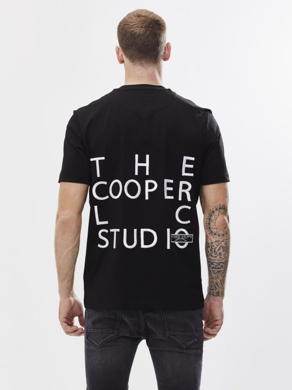 טי שירט עם הדפס דו צדדי לגבר