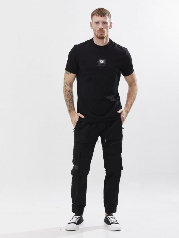 טי שירט עם הדפס ועיטור דו צדדי לגבר