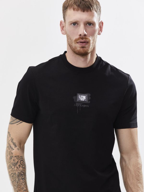 טי שירט עם הדפס ועיטור דו צדדי לגבר