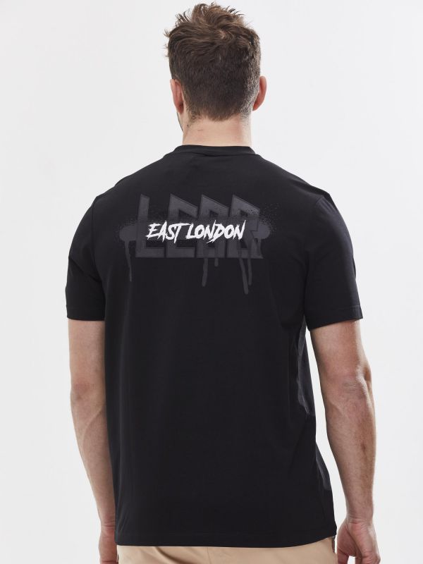 טי שירט עם הדפס ועיטור דו צדדי לגבר