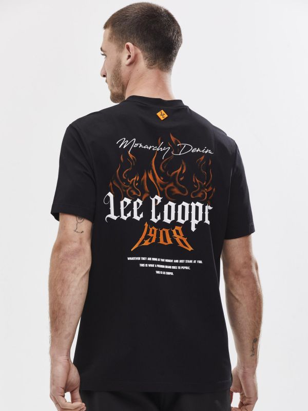 טי שירט עם הדפס דו צדדי לגבר