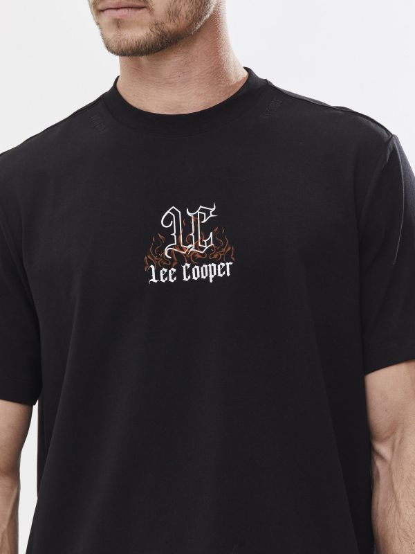 טי שירט עם הדפס דו צדדי לגבר