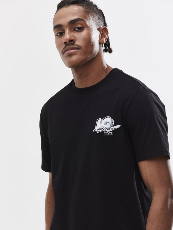 טי שירט עם הדפס דו צדדי לגבר