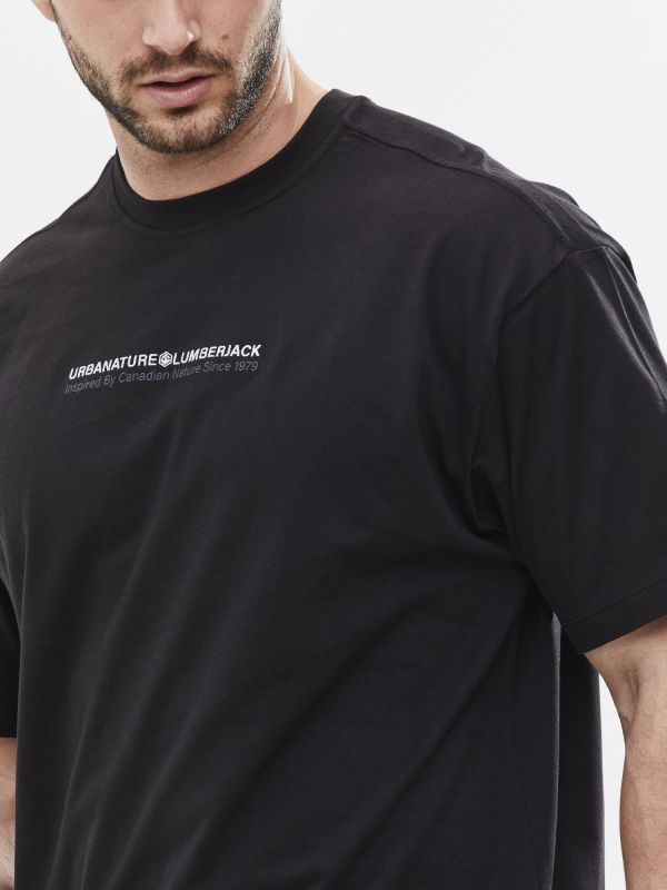 טי שירט עם הדפס בגב לגברים